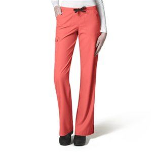 NEW - Med Couture Cargo scrub pants in coral with cargo pocket - XS